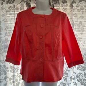 Women's Red Button-Up Jacket